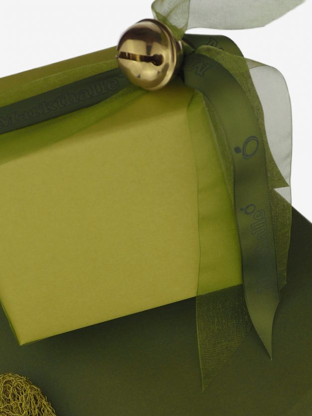geschenkpapierverpackung-gelb-olivgruen-uni